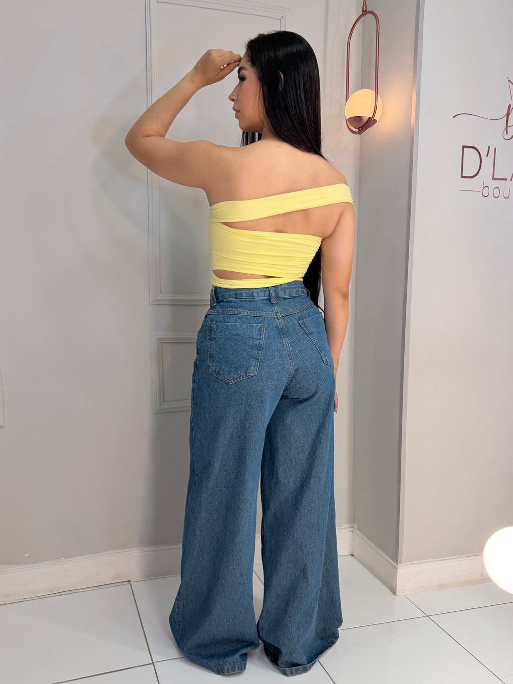 CALÇA WIDE LEG JEANS MANU