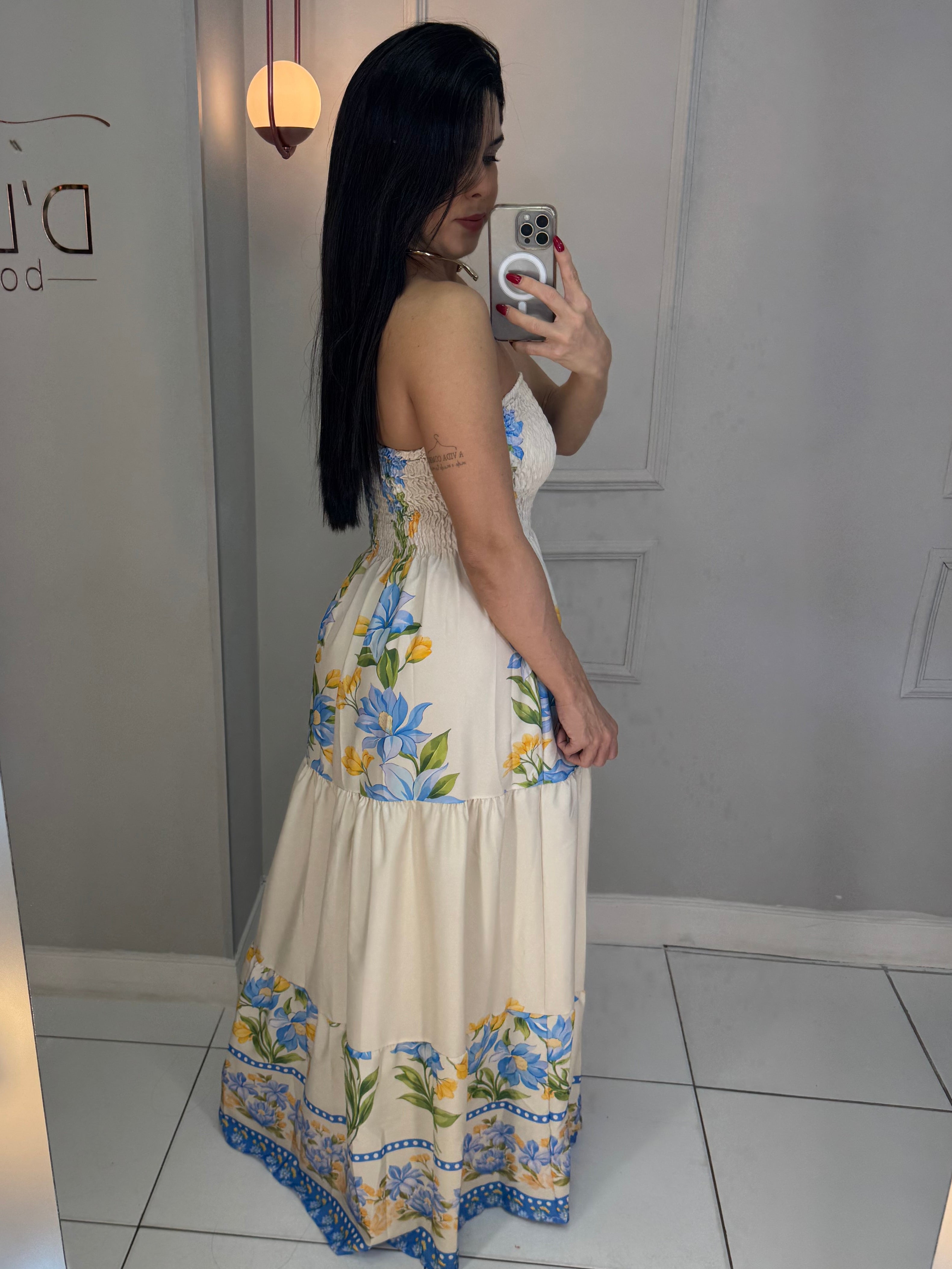 VESTIDO LONGO FLORAL