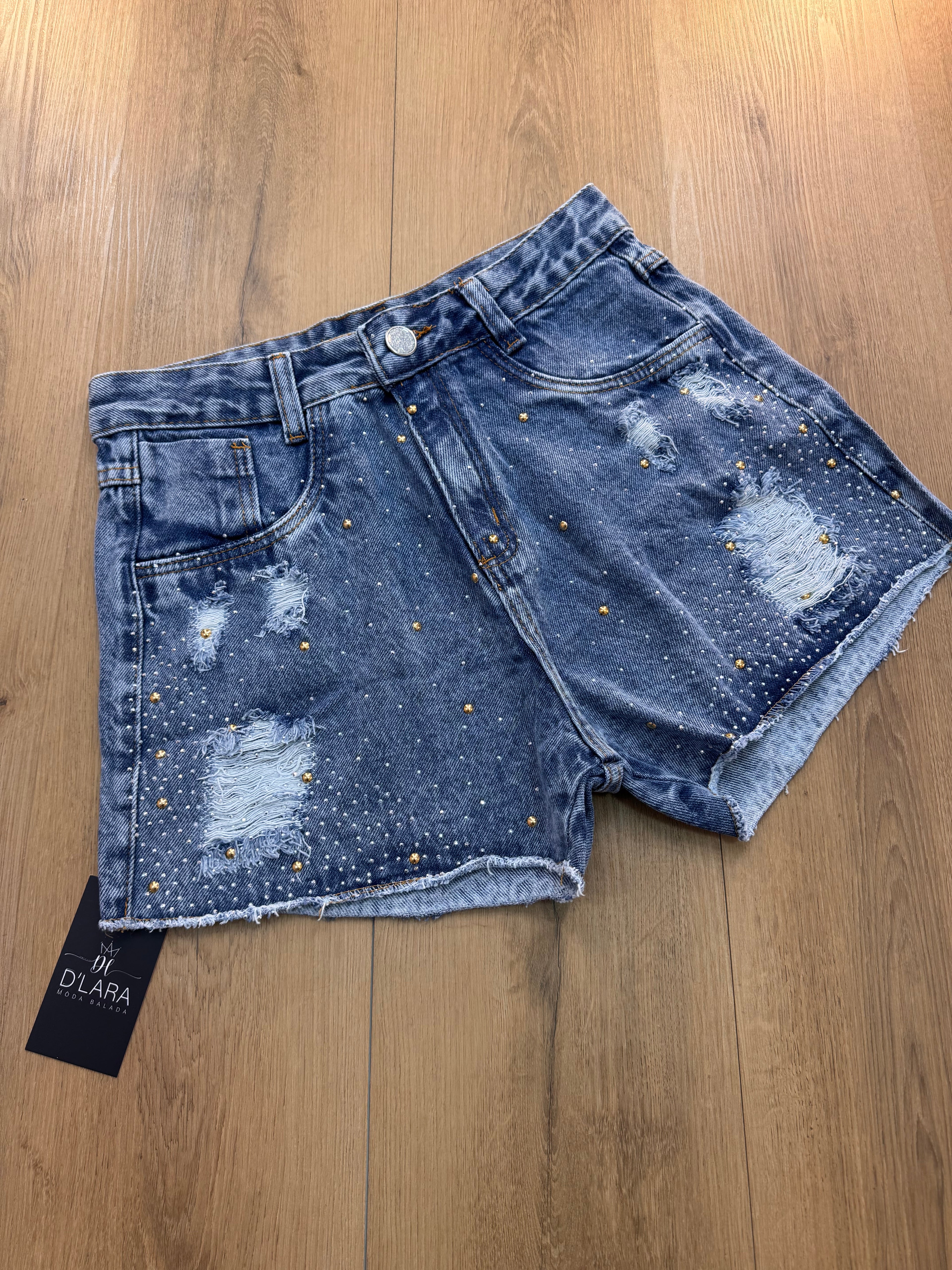 SHORT JEANS BRILHO LAYANE