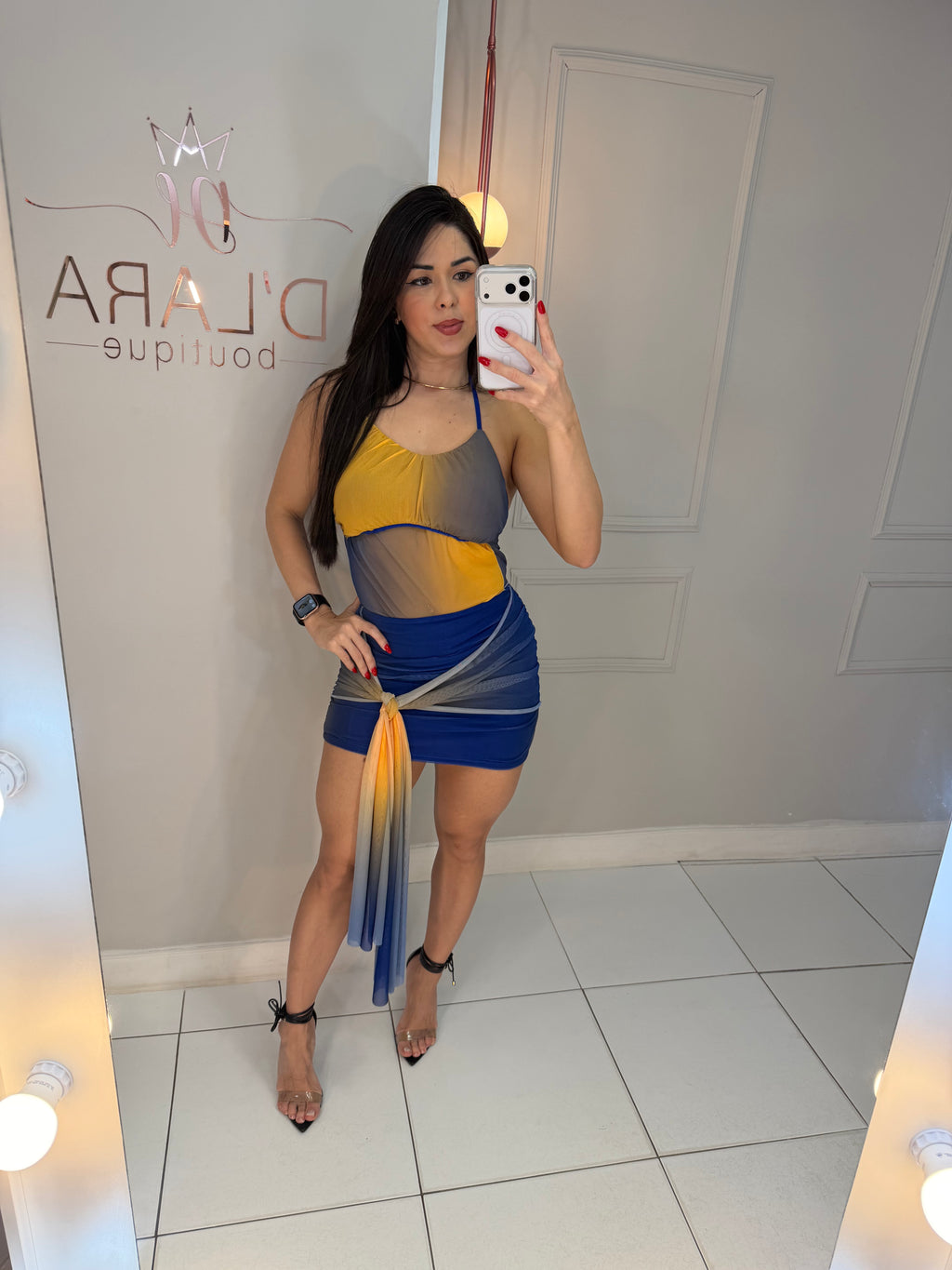 VESTIDO TULE BICOLOR