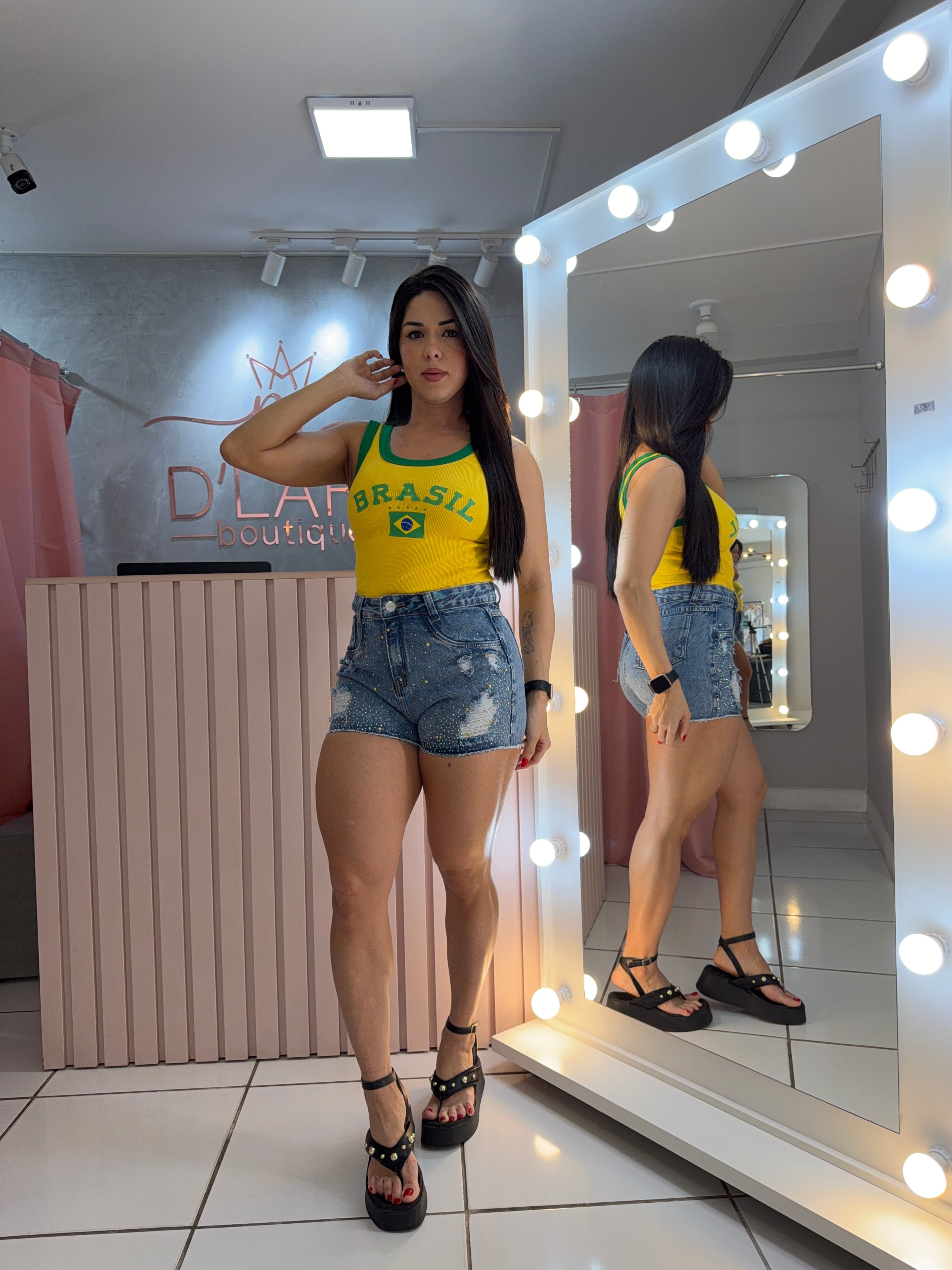 CROPPED CANELADO BRASIL CORE