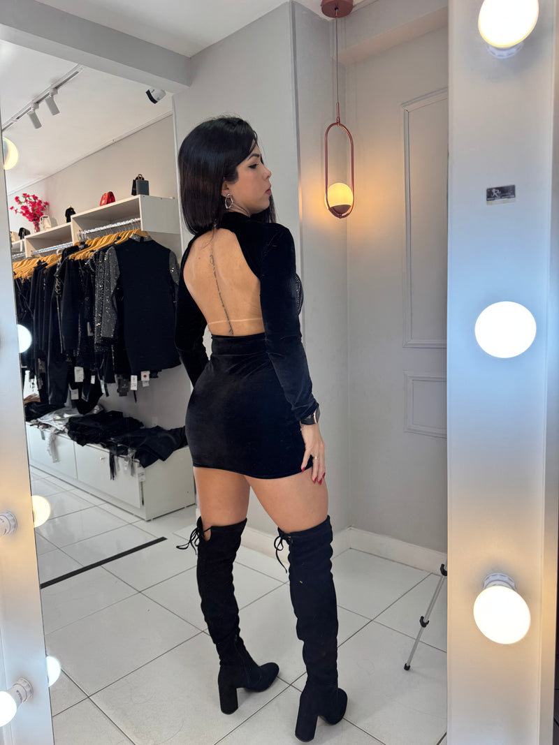 VESTIDO VELUDO BABI