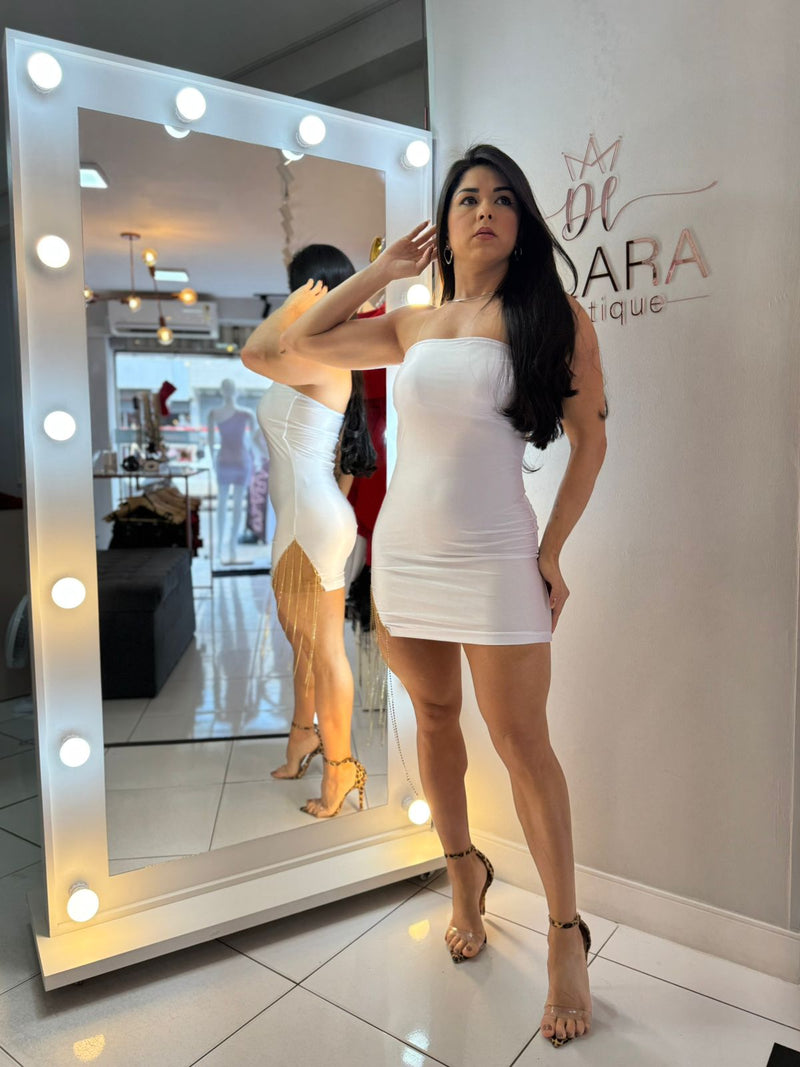 VESTIDO ACETINADO LETICIA