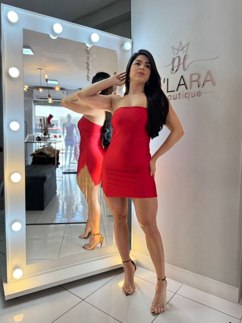VESTIDO ACETINADO LETICIA