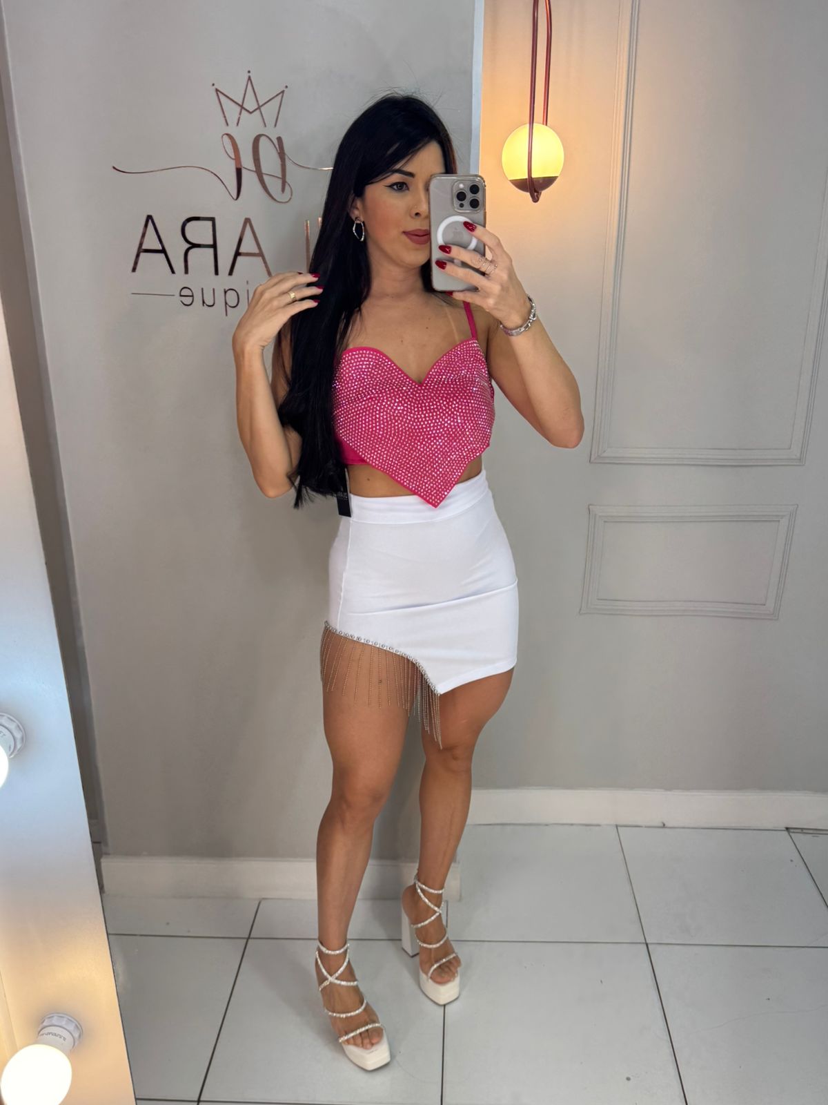 CROPPED STRASS CORAÇÃO