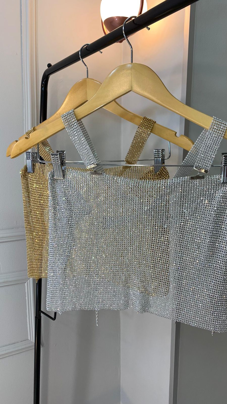 CROPPED TELA STRASS KELY