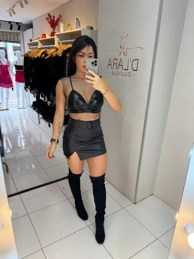 CROPPED TELA BRILHO INGRID